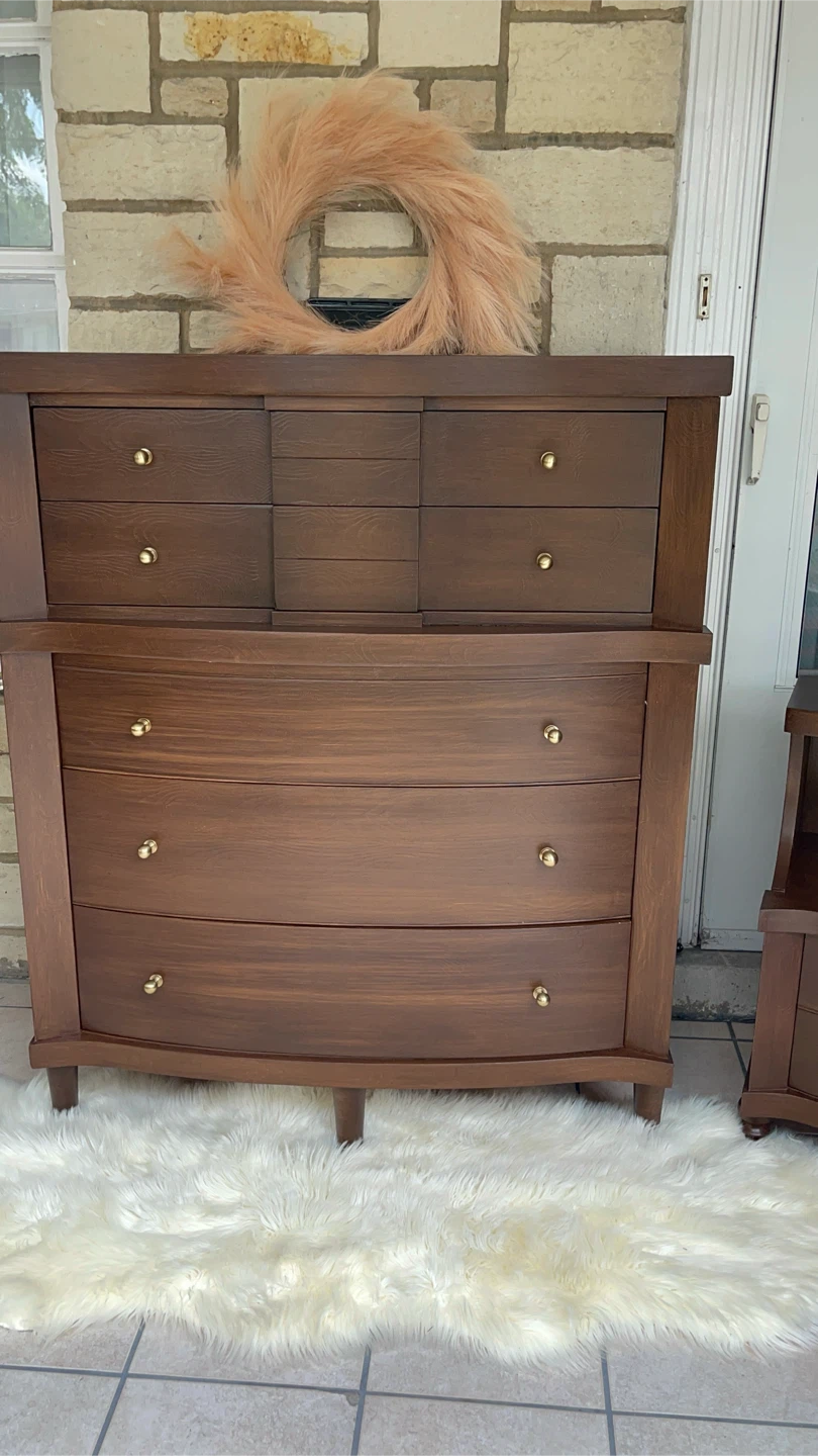 MCM restored furniture set in dark walnut - photo 3