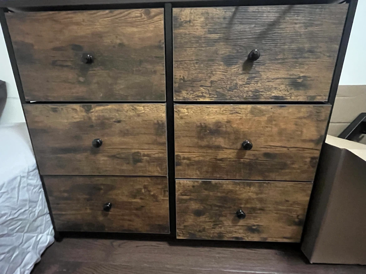 Six Drawer Dresser - Rustic Wood Look - photo 3