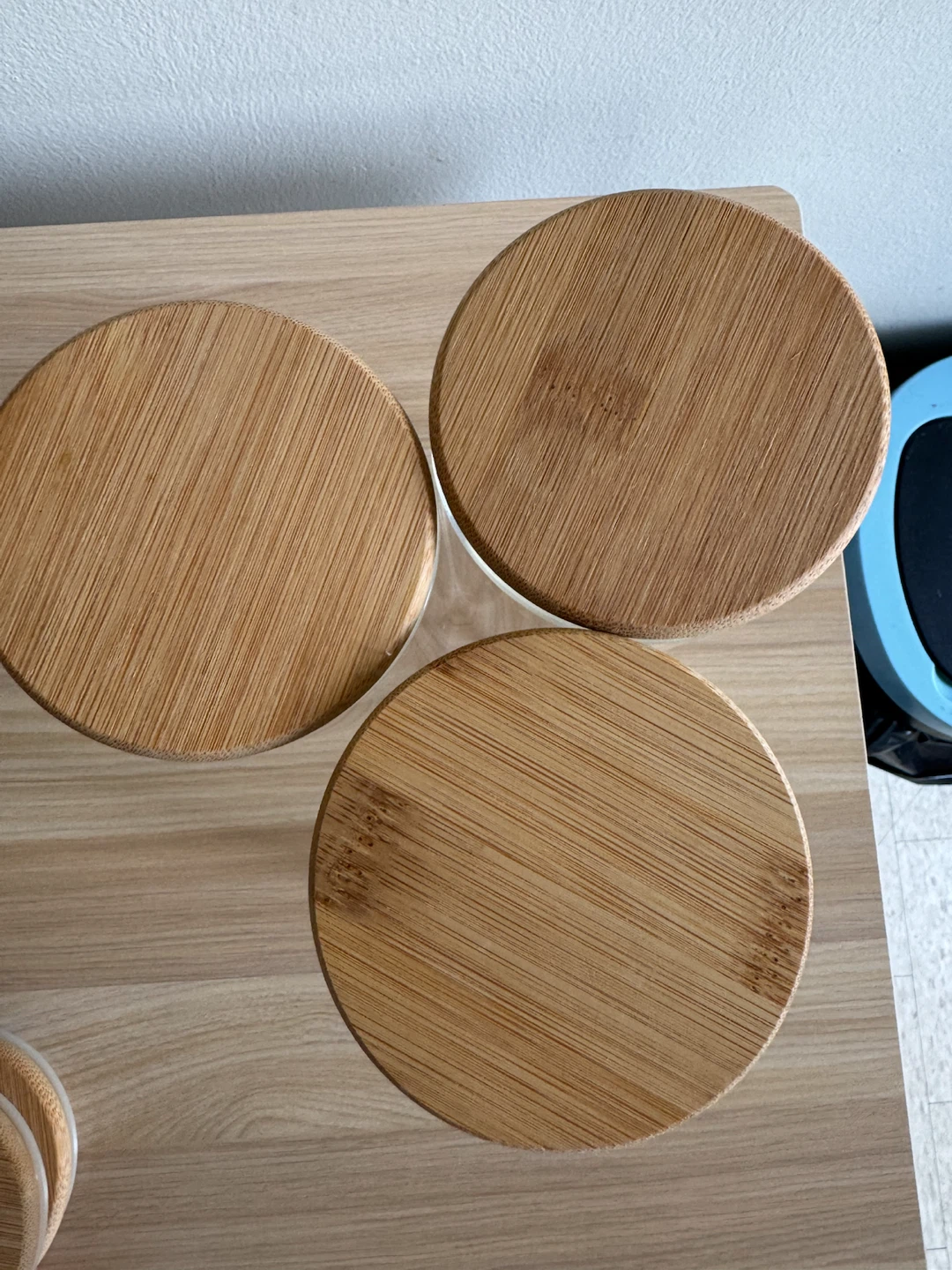 3 - Glass Storage Jars with Bamboo Lids - photo 2