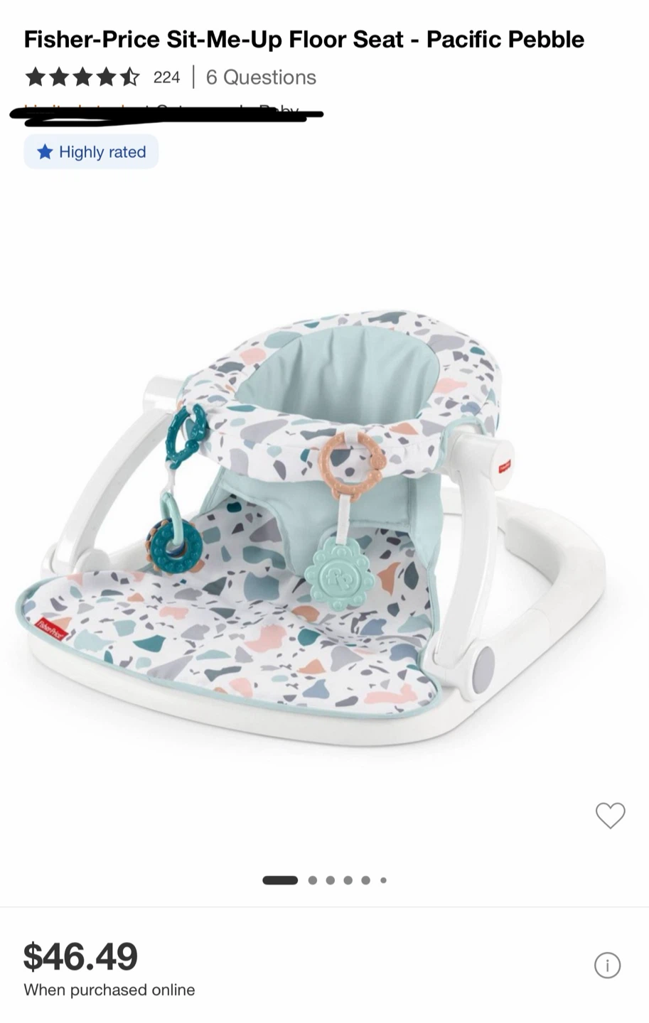 Fisher-Price Sit-Me-Up Floor Seat - Pacific Pebble