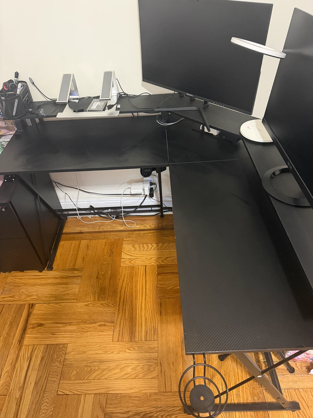 Black L-Shaped Gaming/office Desk