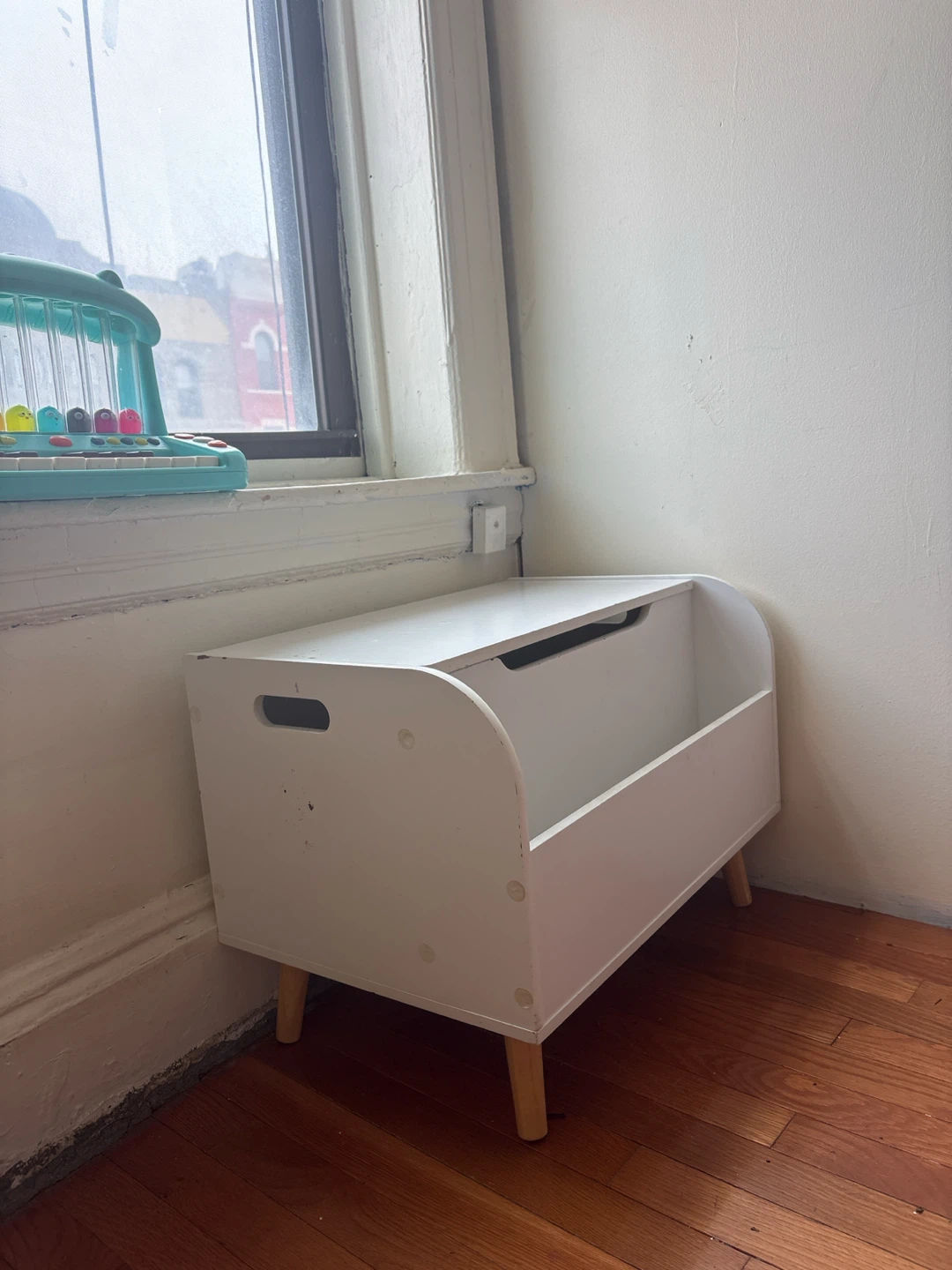 White Toy Storage Box with Lid