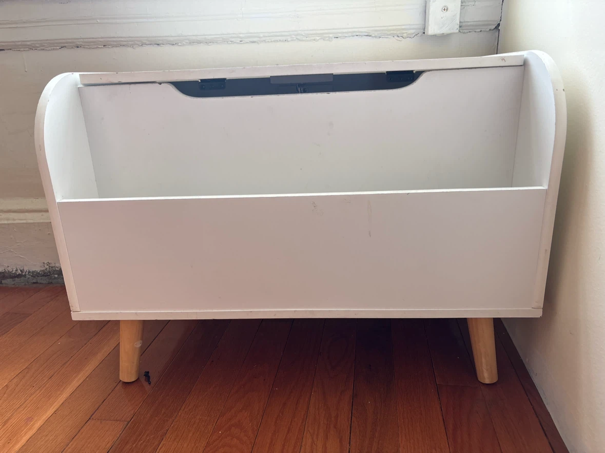White Toy Storage Box with Lid - photo 5