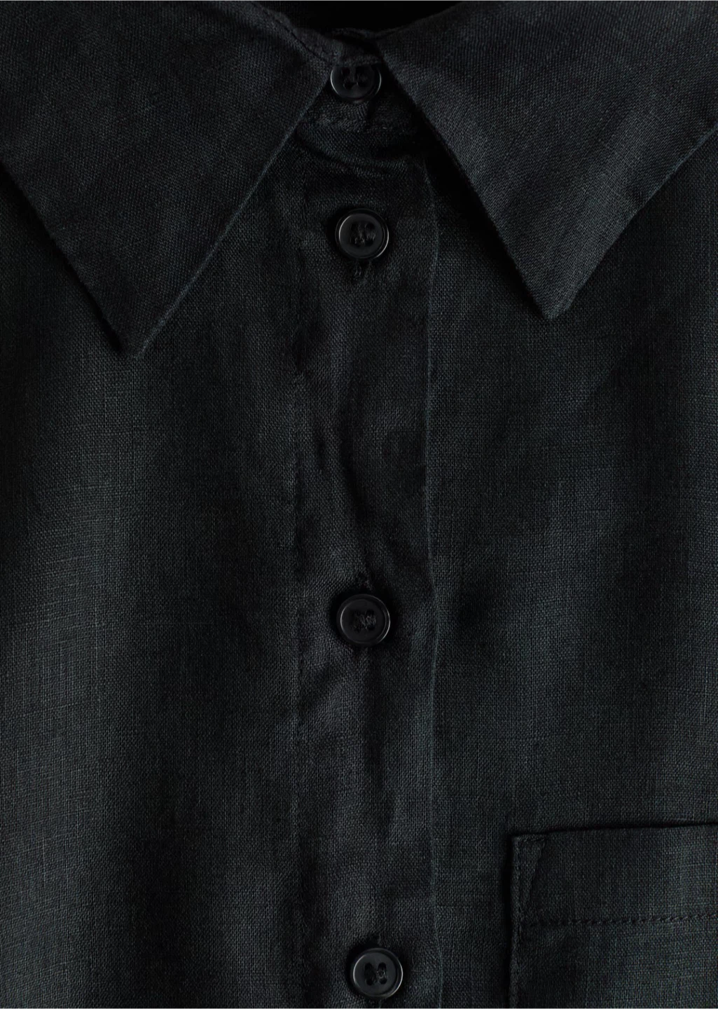Black Linen Shirt , XL H&M - photo 4