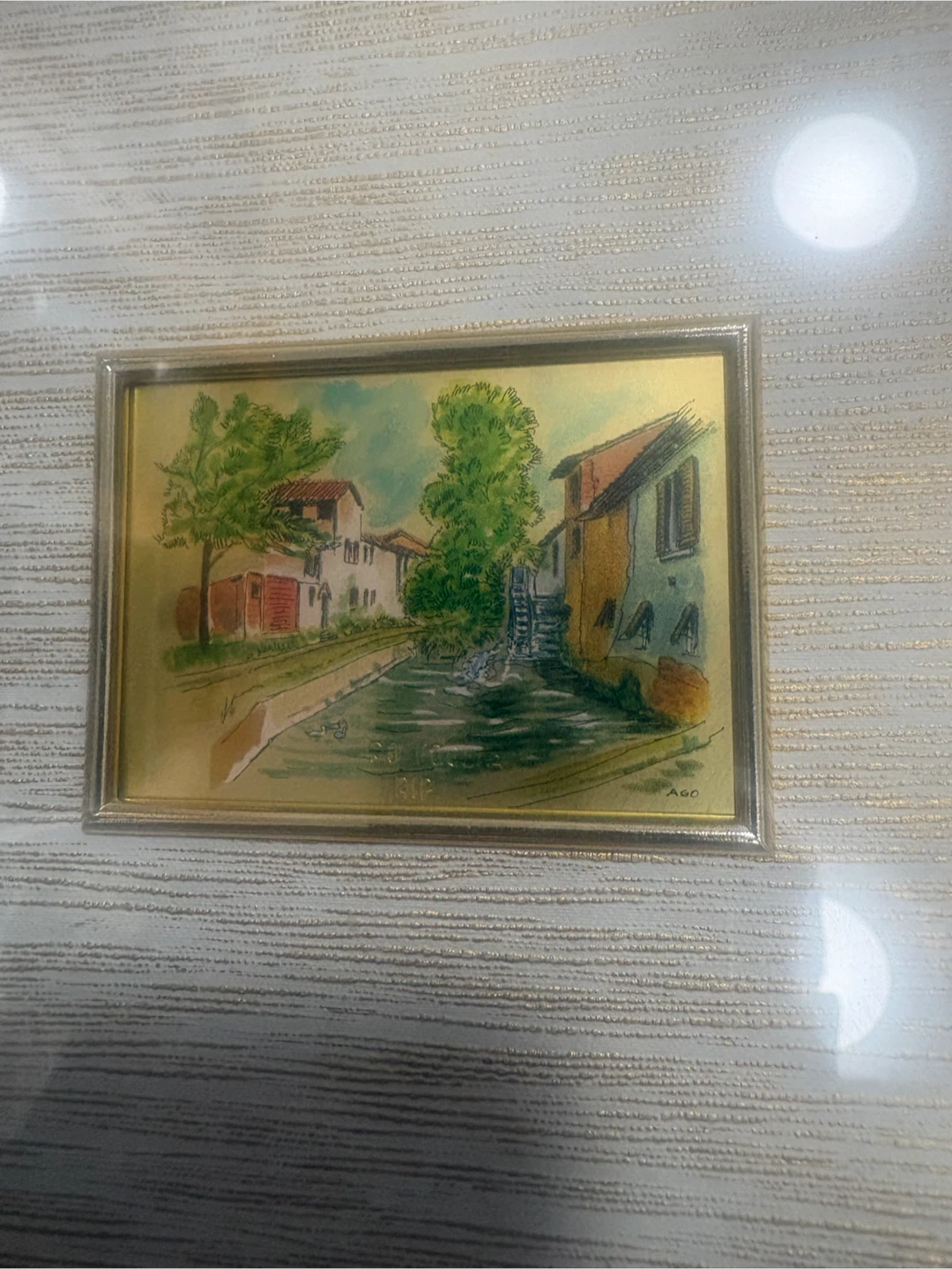 Framed gold leaf  - Italian Village Scenes - photo 2