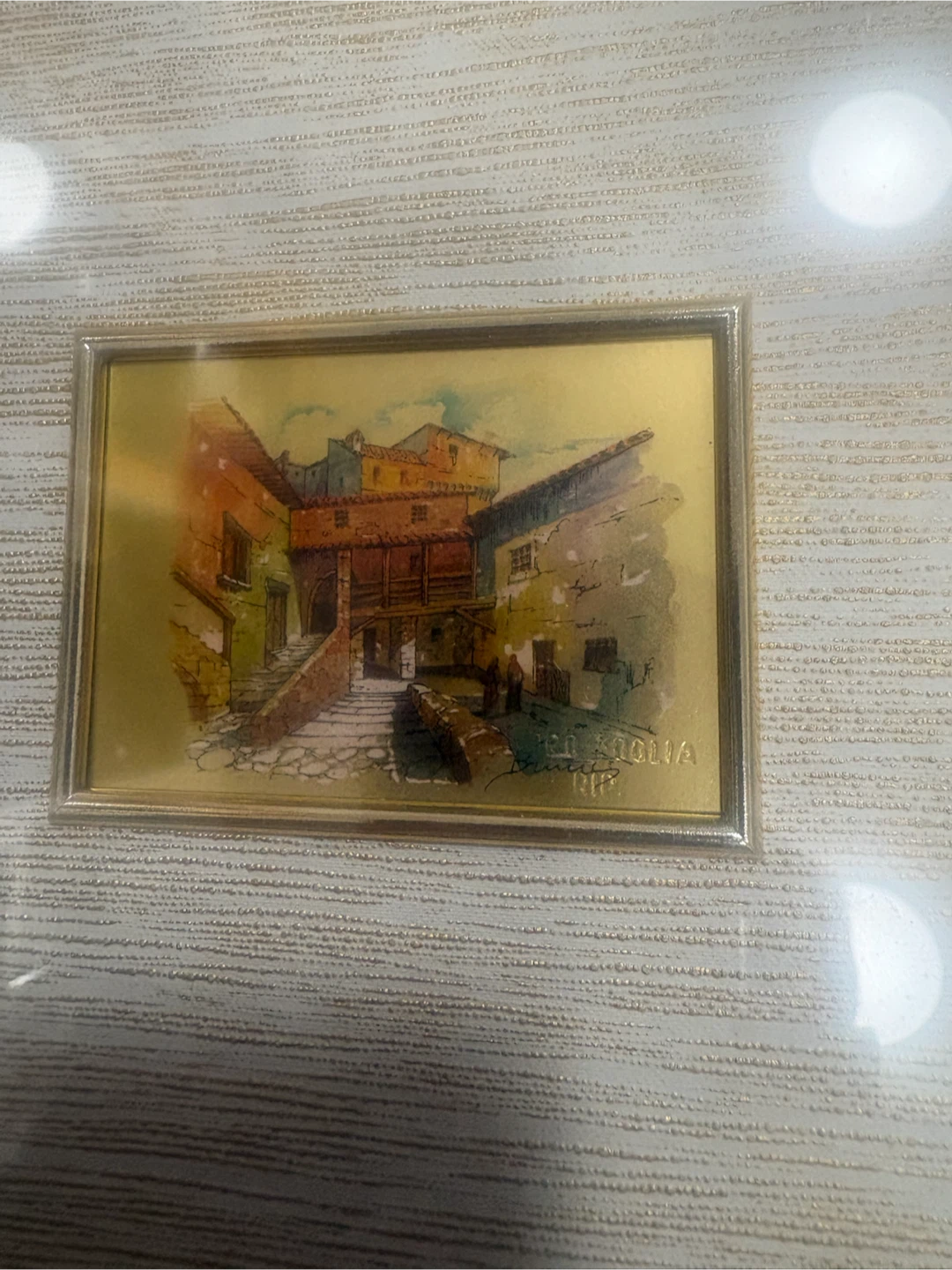Framed gold leaf  - Italian Village Scenes - photo 3