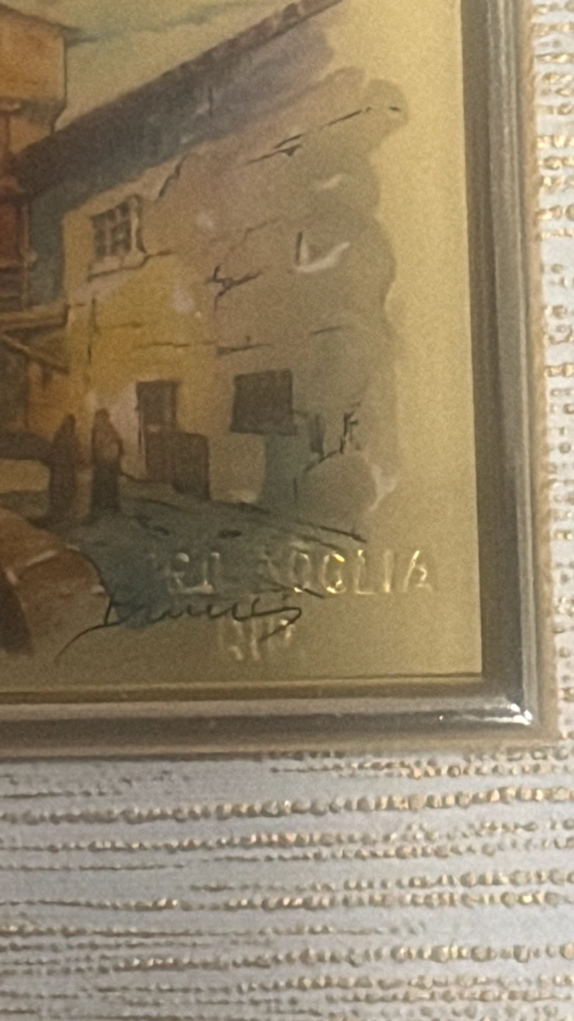 Framed gold leaf  - Italian Village Scenes - photo 5