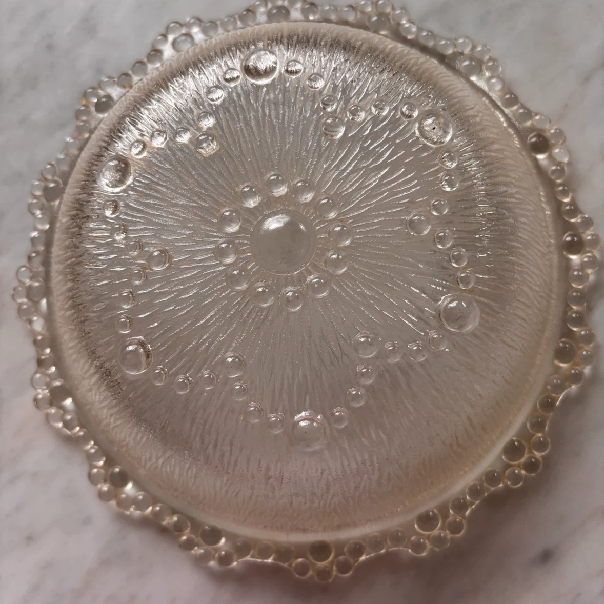 Glass Serving Bowl with Bubble Rim - photo 4