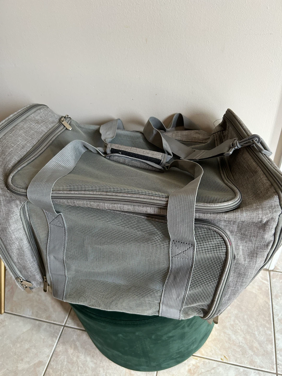 Grey Pet Carrier Bag ( L-19”, W-11”, D-13” - photo 2