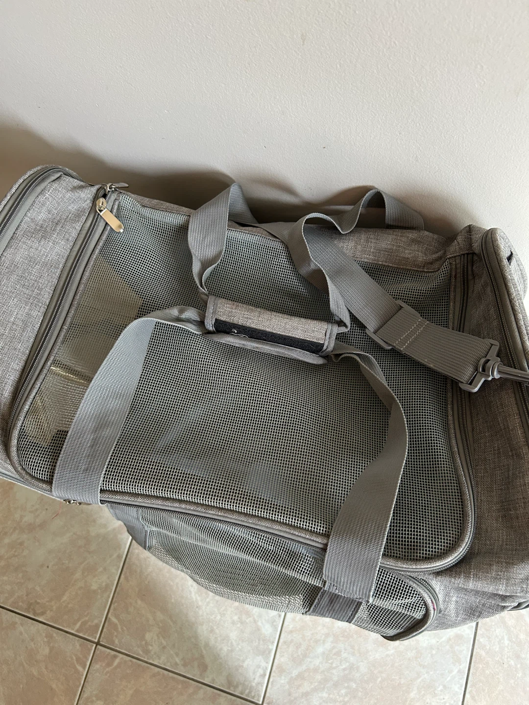 Grey Pet Carrier Bag ( L-19”, W-11”, D-13” - photo 3