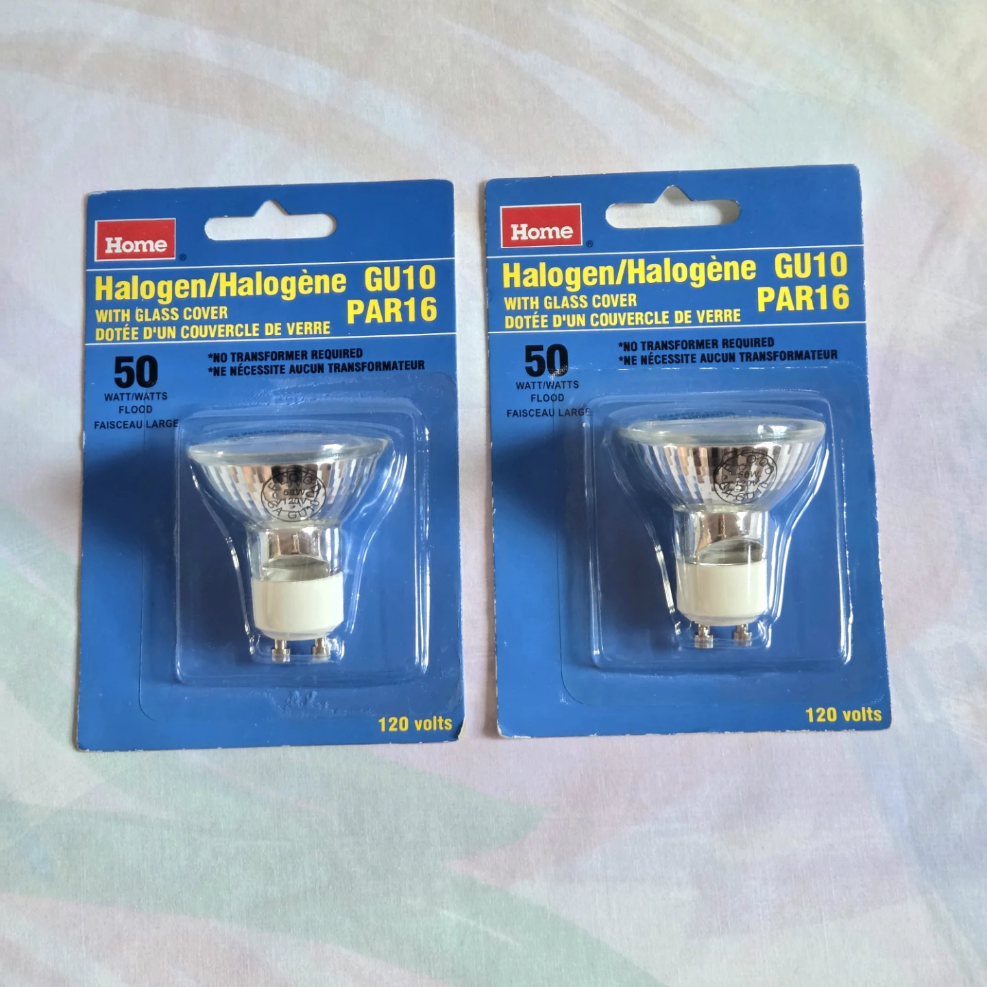 Halogen 50W Light Bulbs with Glass Cover