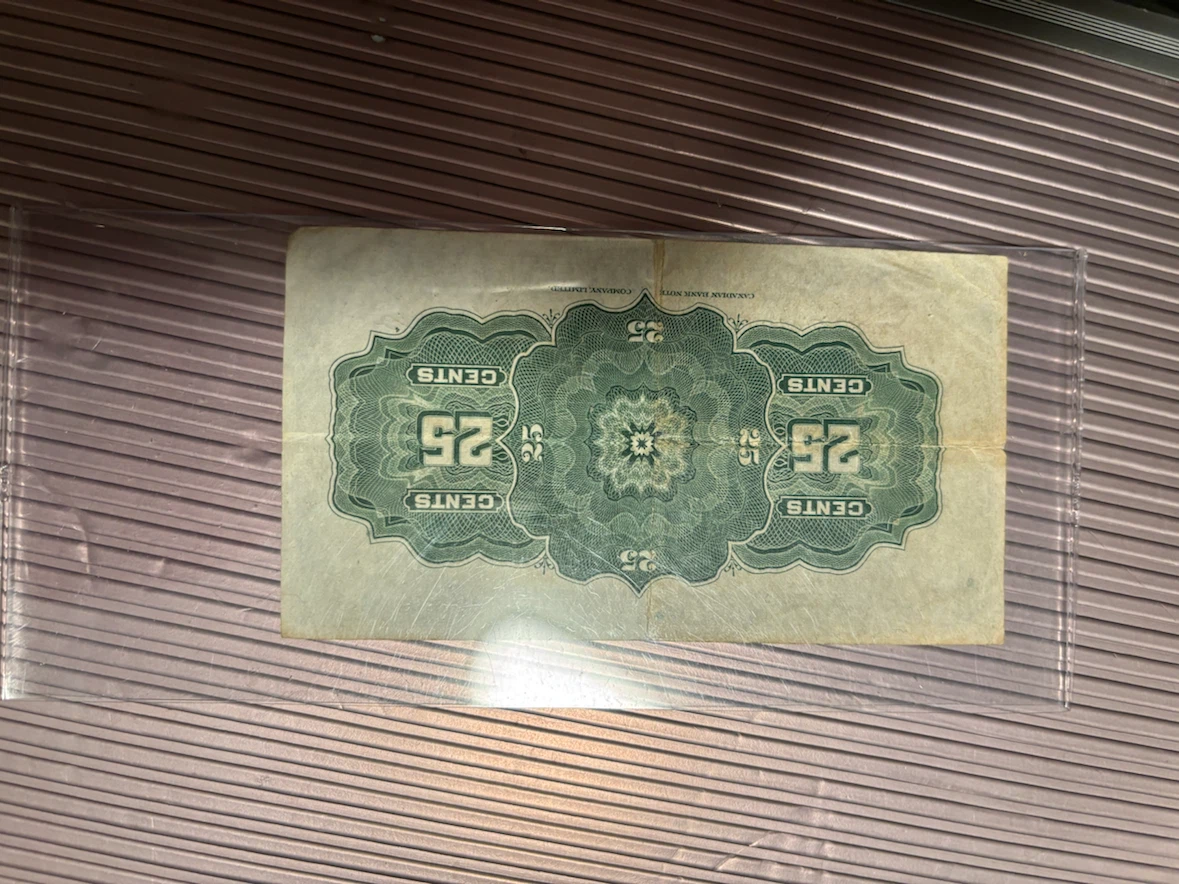 Dominion of Canada 25 Cents Bank Note - July 2, 1923