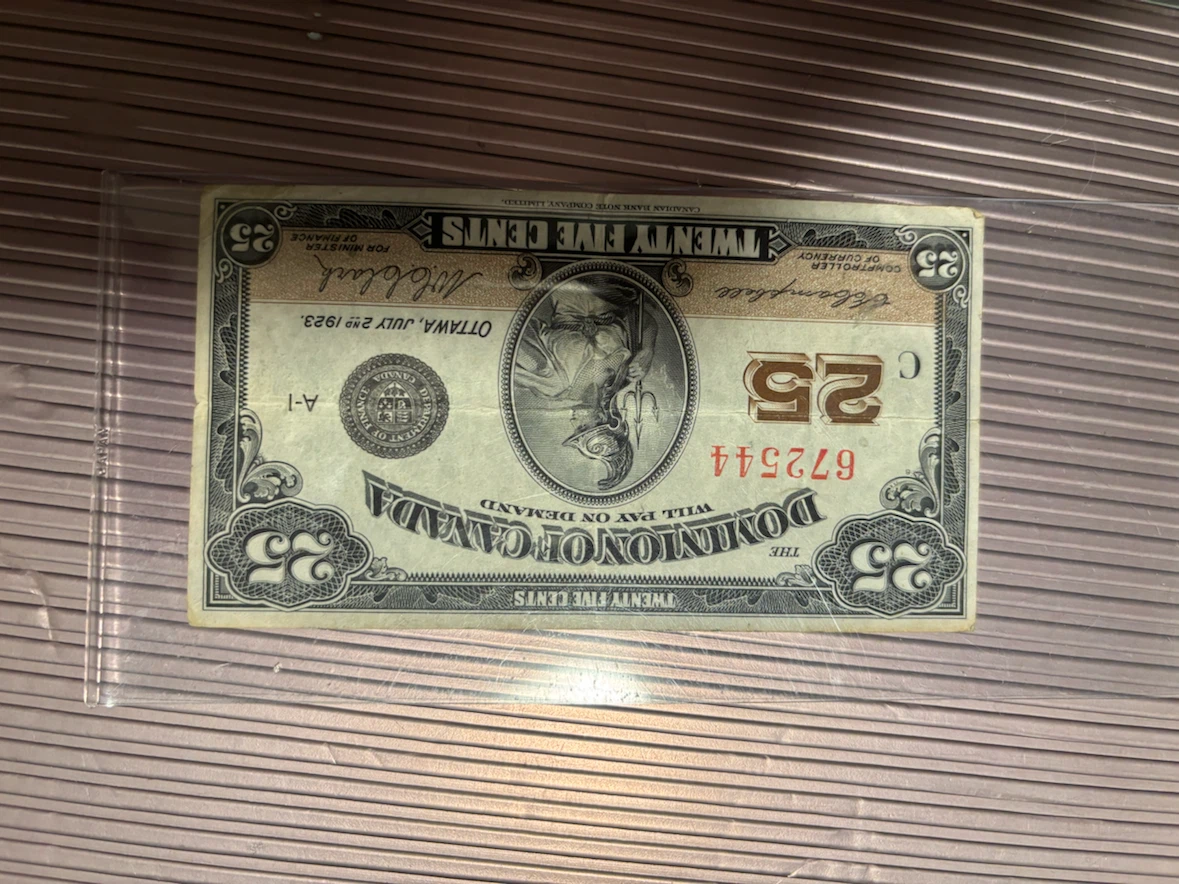 Dominion of Canada 25 Cents Bank Note - July 2, 1923 - photo 2
