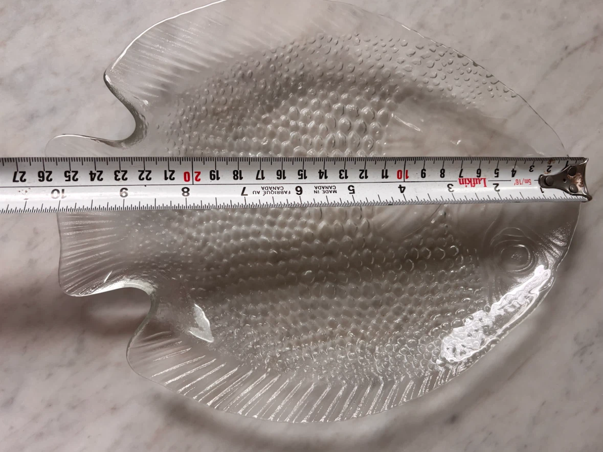 Clear Glass Fish-Shaped Serving Dish - photo 2