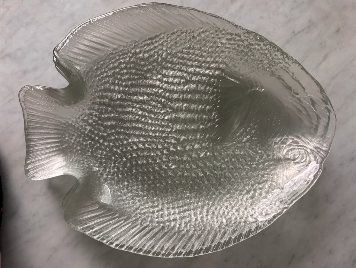 Clear Glass Fish-Shaped Serving Dish - photo 3