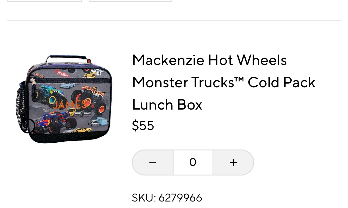 Pottery Barn Kids Hot Wheels Backpack & Lunch Box Set - photo 2