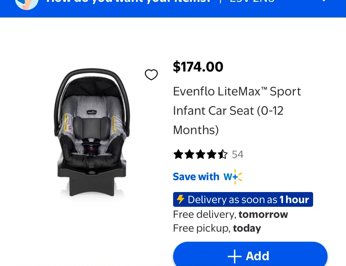 Evenflo LiteMax Infant Car Seat