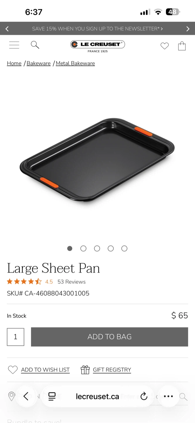 Le Creuset Large Sheet Pan