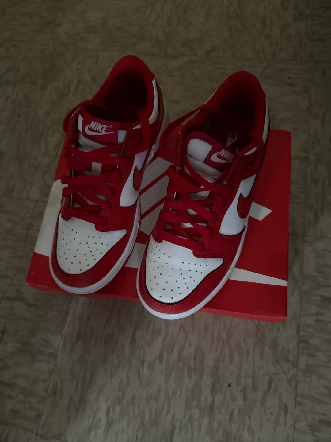 Nike Dunk Low Red White Sneakers - photo 3