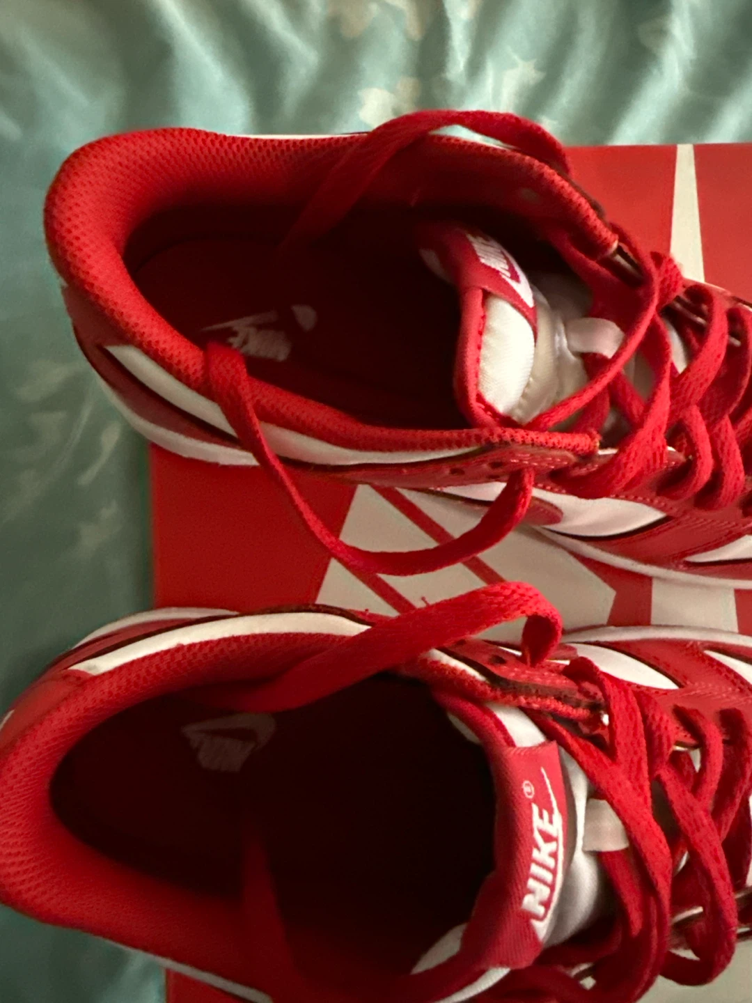 Nike Dunk Low Red White Sneakers - photo 4