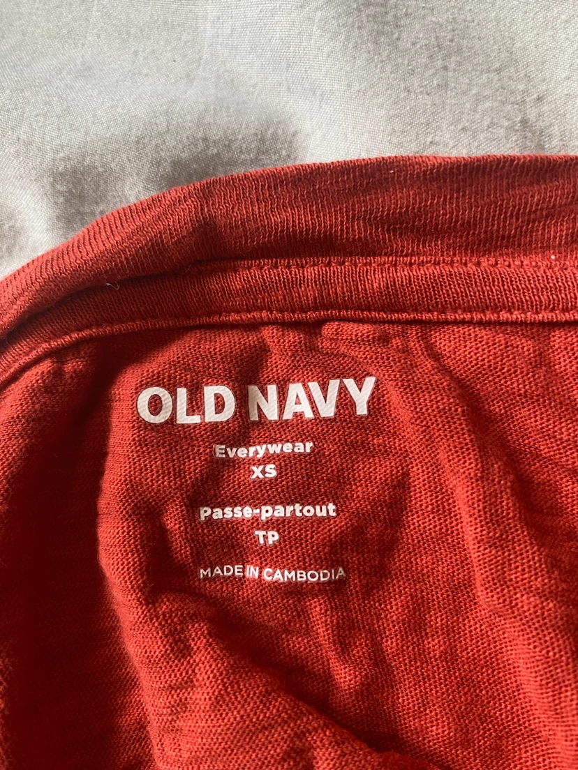 Old Navy V-Neck T-Shirt - Orange - XS - photo 2
