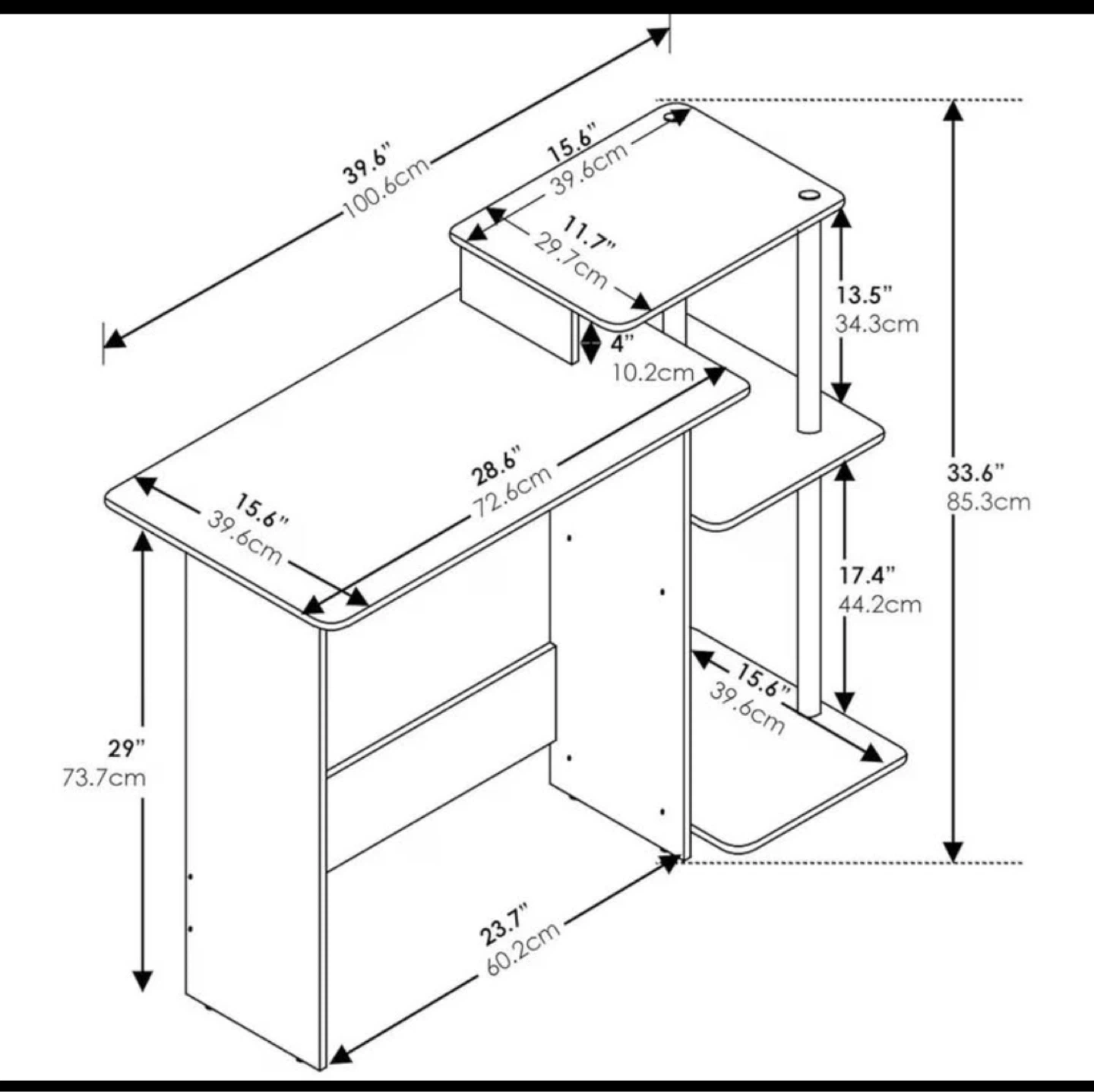 Compact Office Desk - photo 3