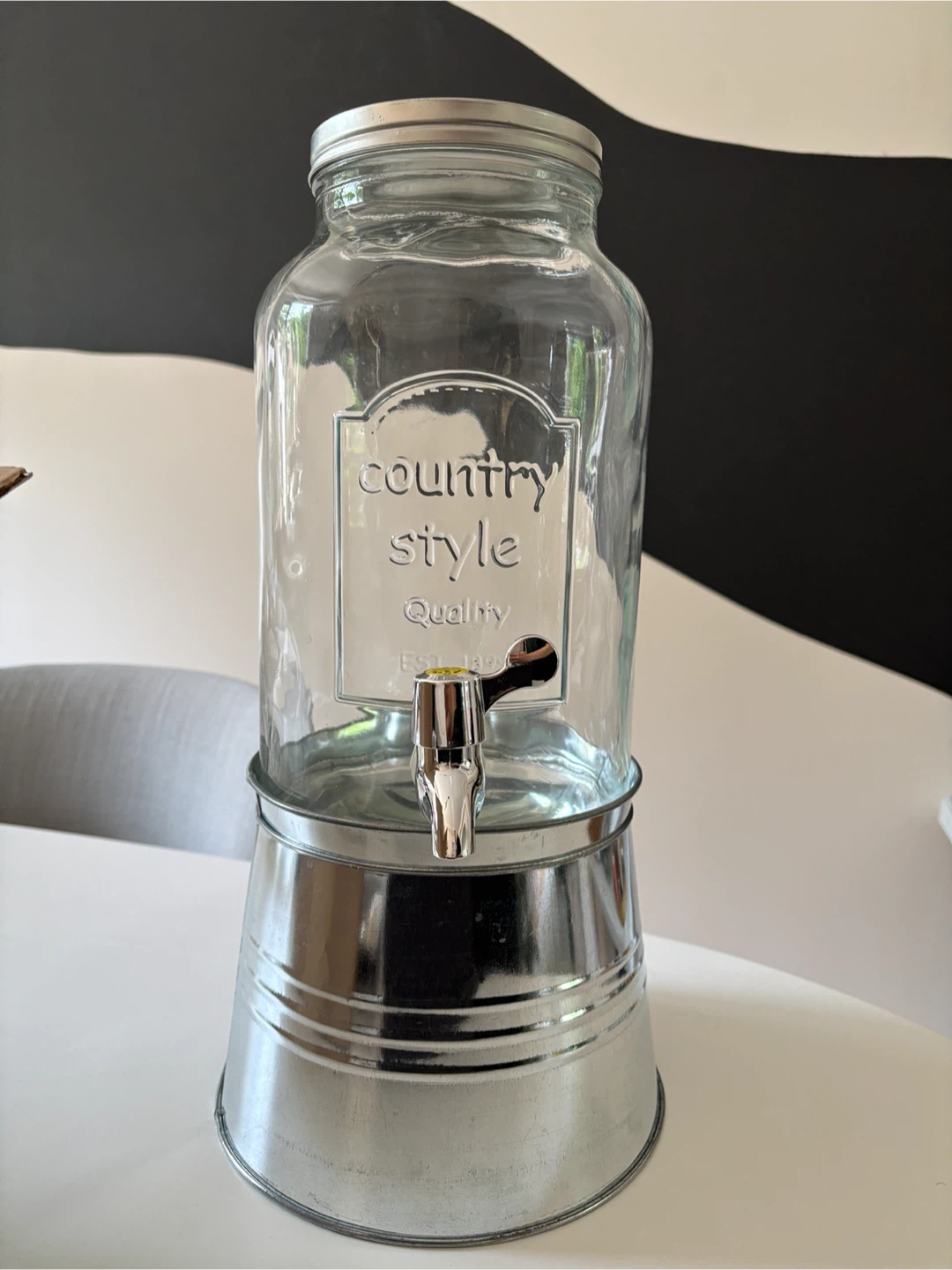 Mason Jar style large beverage dispenser