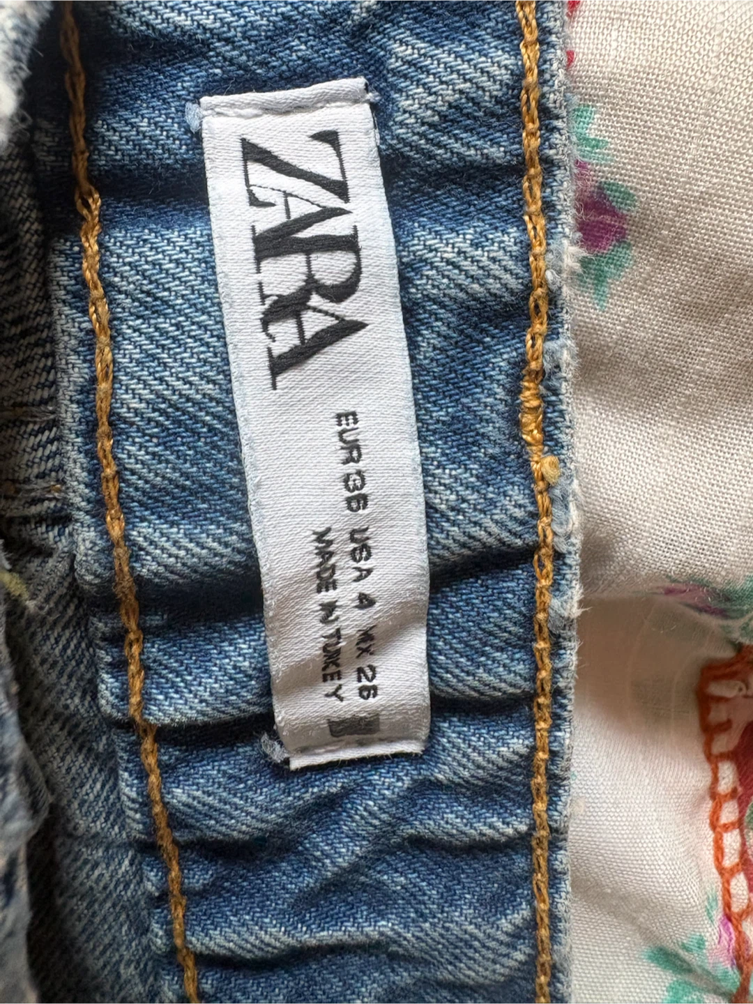 Zara Pearl Embellished Straight Leg Jeans - Size 4 - photo 5