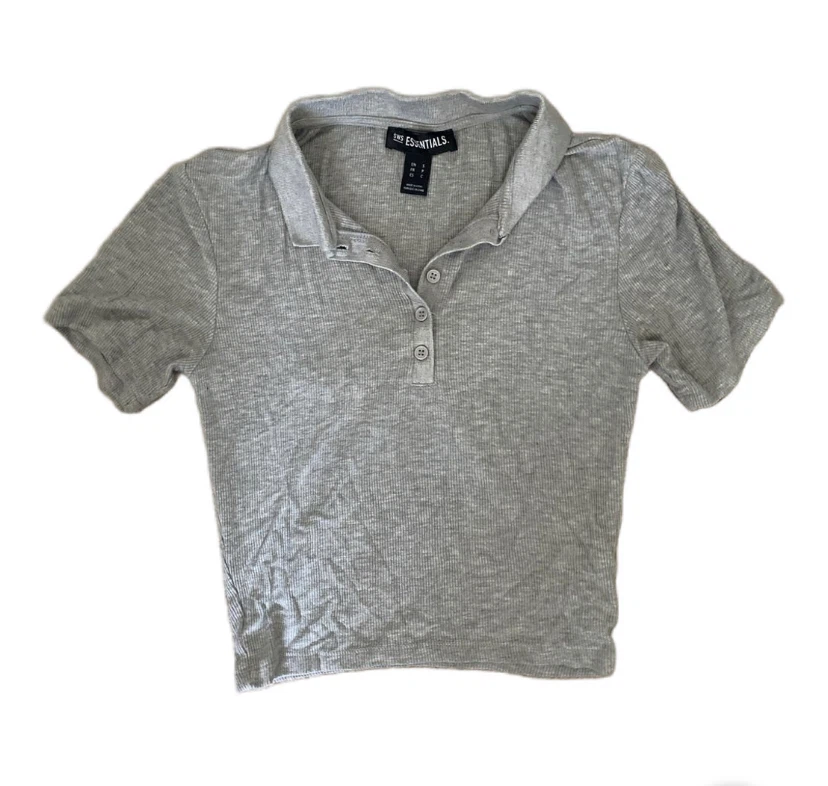 SWS Essentials Grey Ribbed Polo Shirt