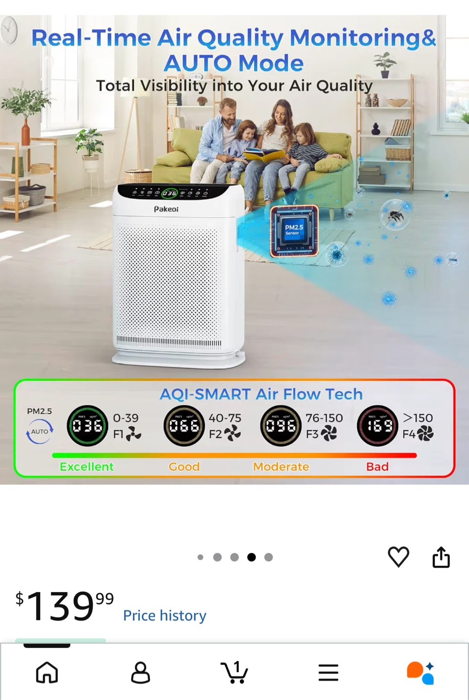PAKOI HEPA Air Purifier with Remote - photo 2