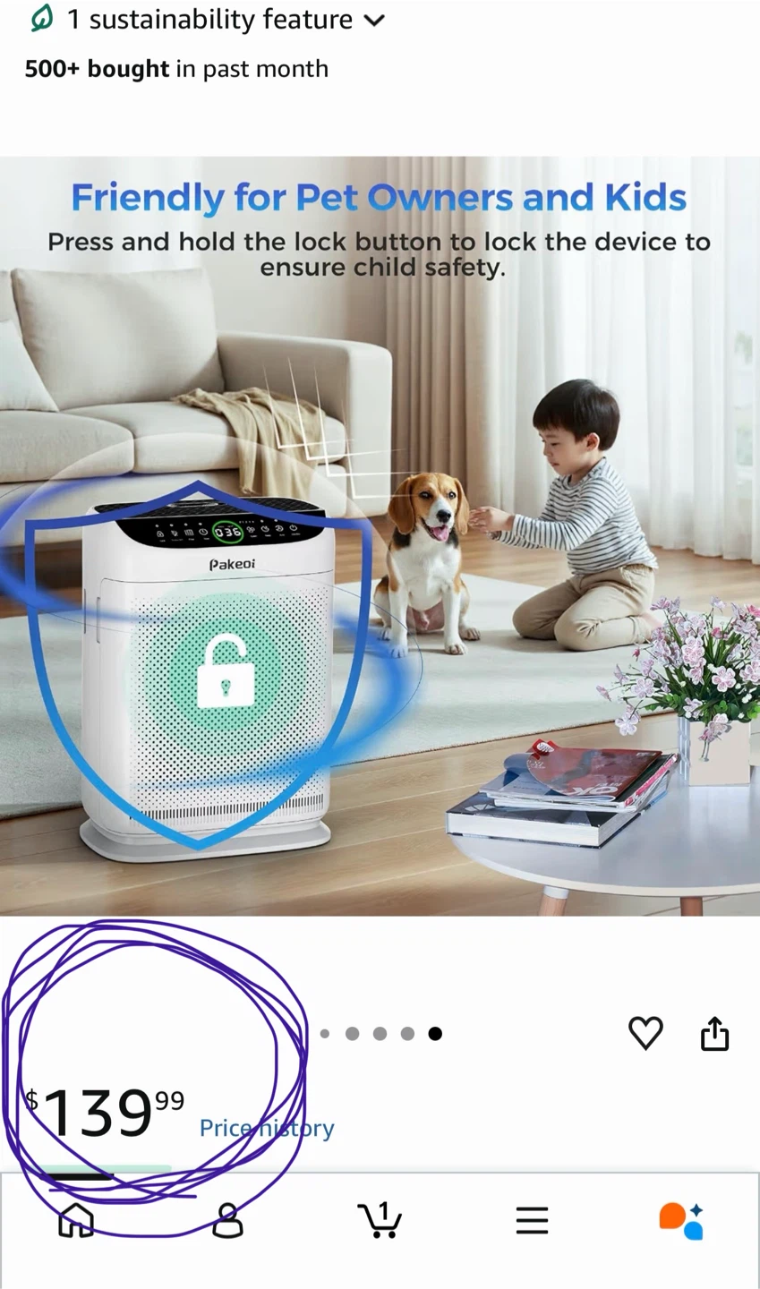 PAKOI HEPA Air Purifier with Remote - photo 3