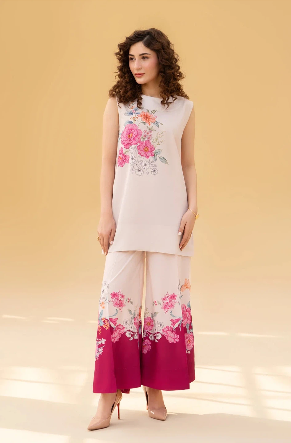 3-Piece Floral Suit with Kimono - photo 2