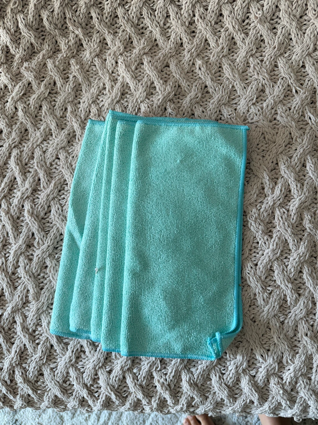 Pack of Teal Microfiber Cleaning Cloths