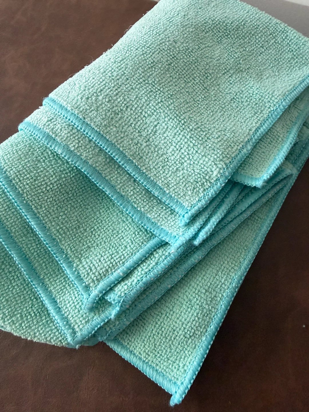 Pack of Teal Microfiber Cleaning Cloths - photo 3