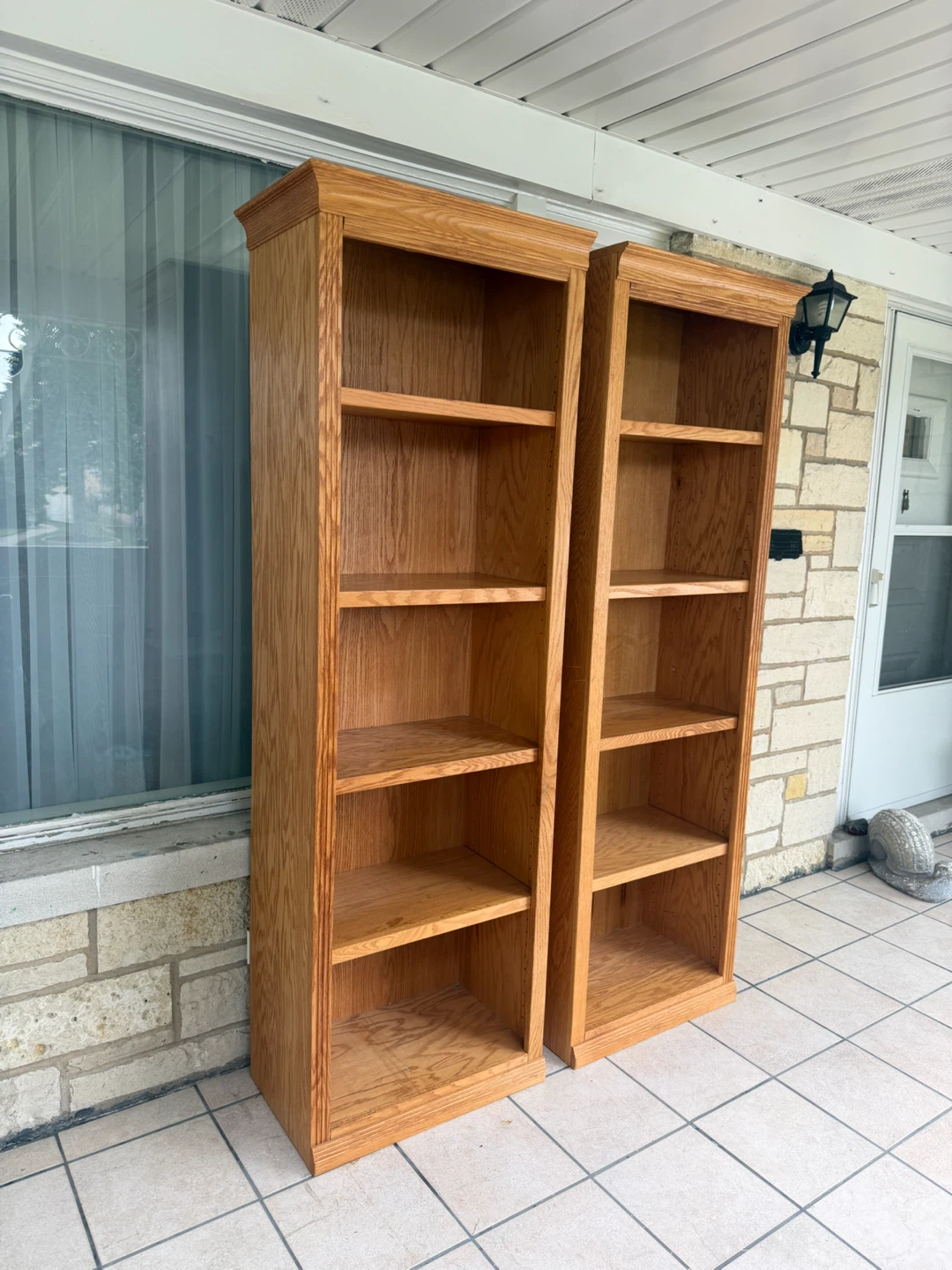 Two Oak Bookshelves - photo 2