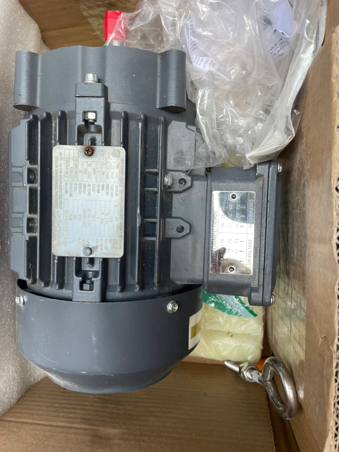 Techtop Aluminum Motor 3/4HP 230/460V 1800RPM 56C