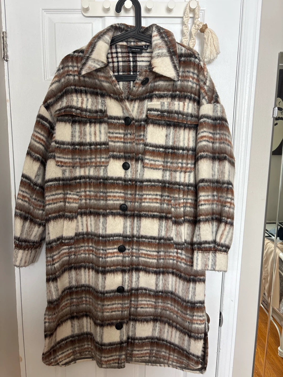 Vero Moda Plaid Long Shirt Jacket