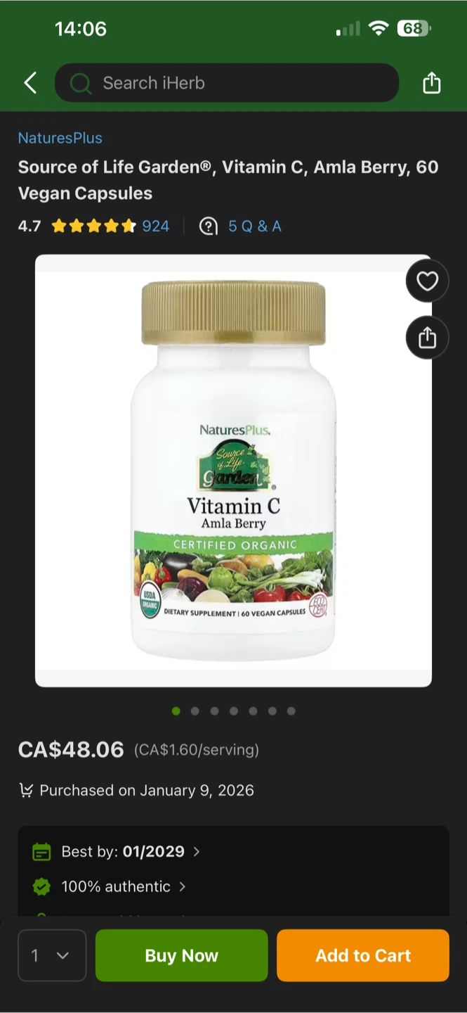 《Unopened》Organic Source of Life Garden Vitamin C - photo 4