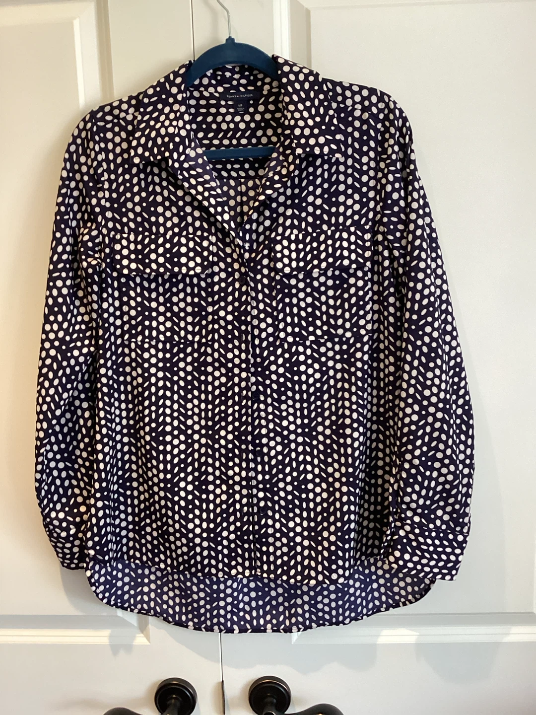TOMMY HILFIGER NAVY PRINT SHIRT