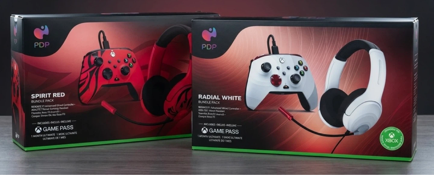 Xbox One S/X Controller Bundle White/Red