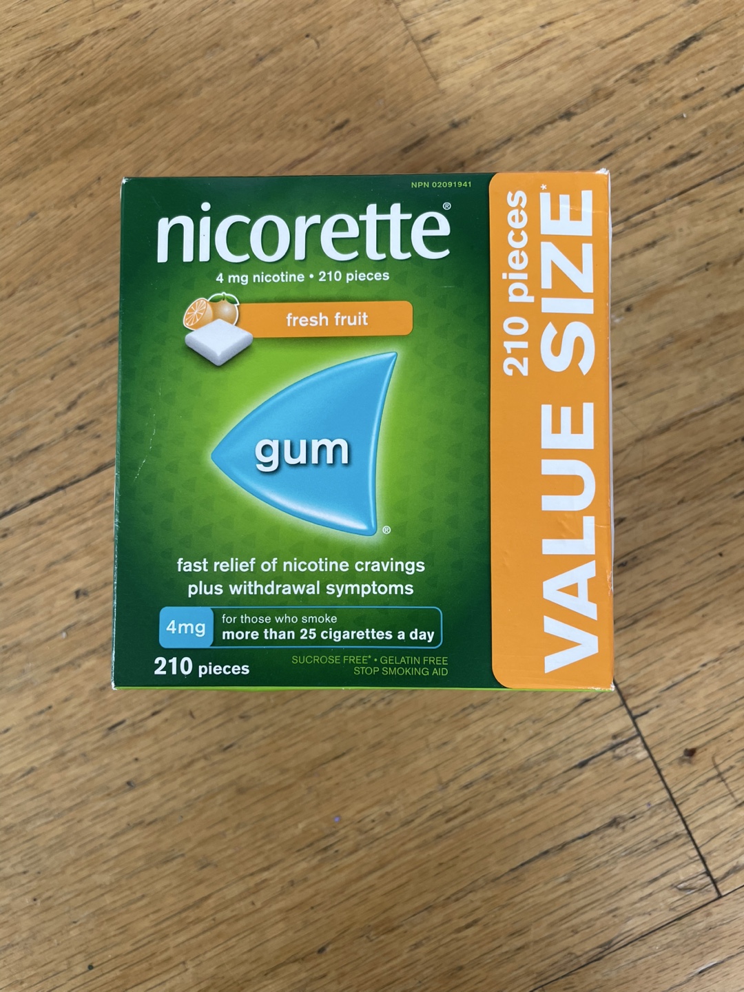 Nicorette Gum Value Size Fresh Fruit Flavour