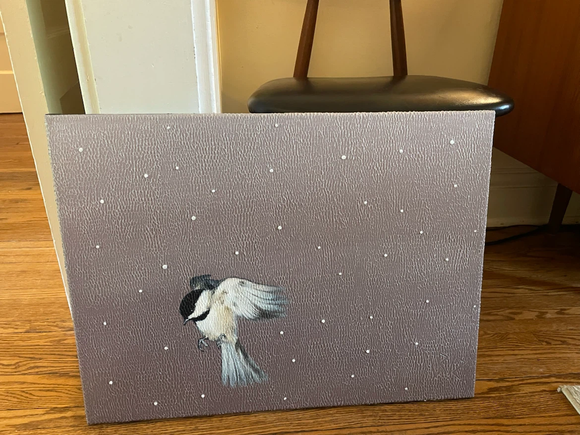 Original Chickadee Painting - photo 2