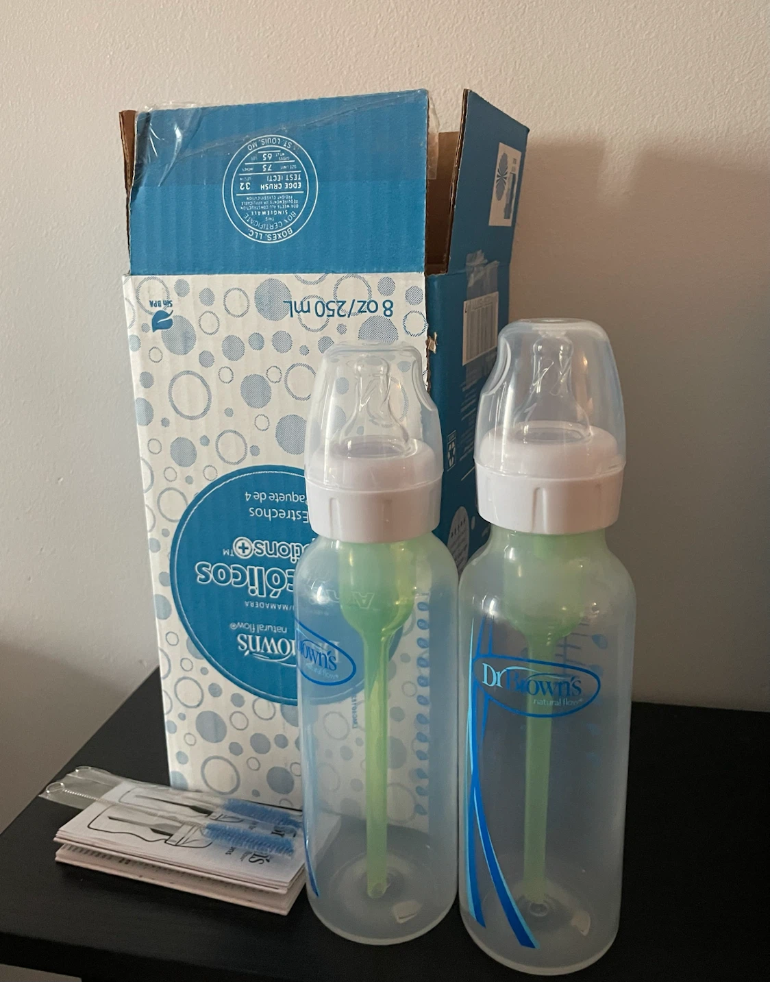 Dr. Brown's Anti-Colic Baby Bottles - 8oz Narrow - 6 NEW Bottles - photo 3