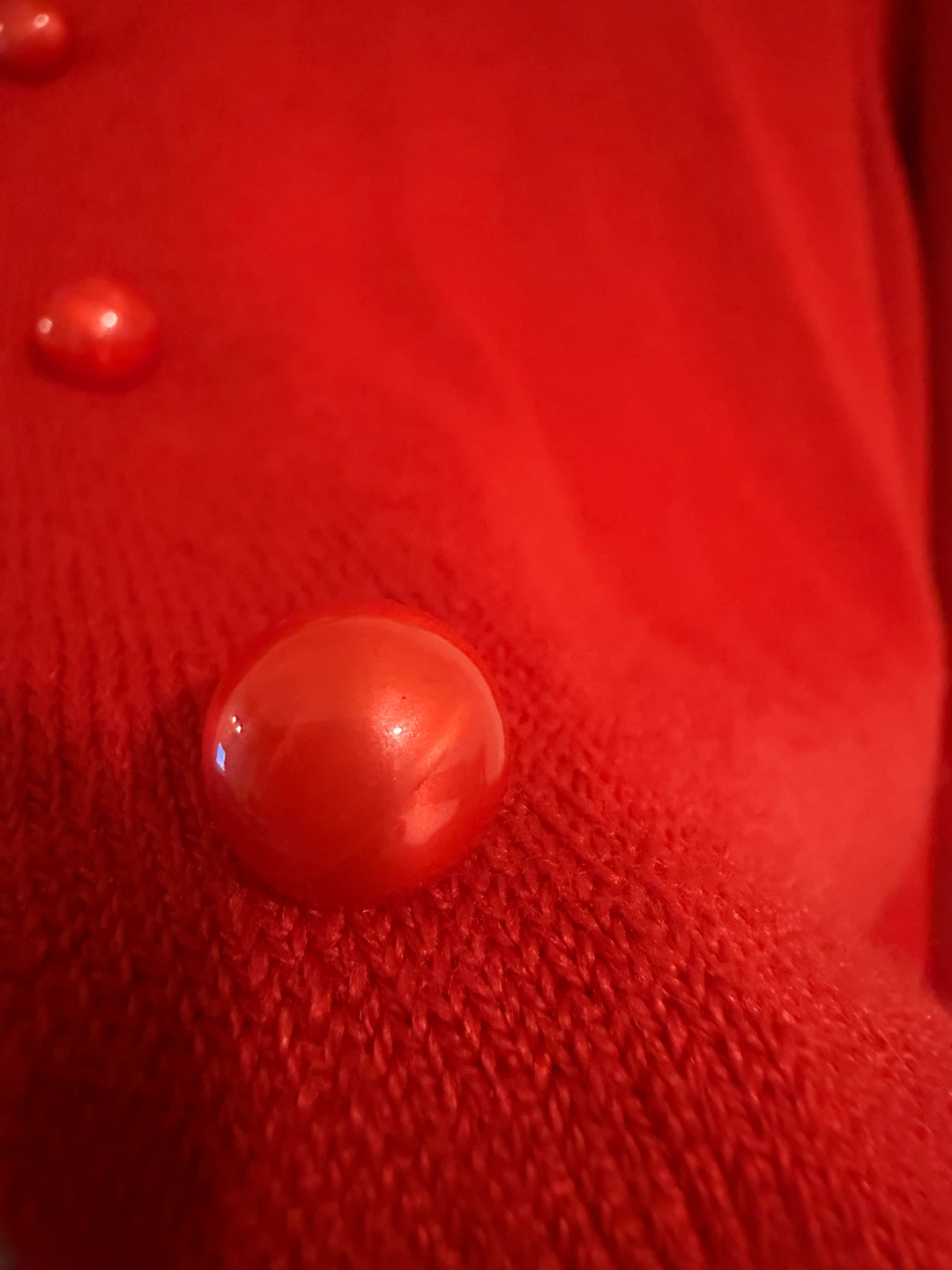 Red Button-Up Cardigan - photo 2