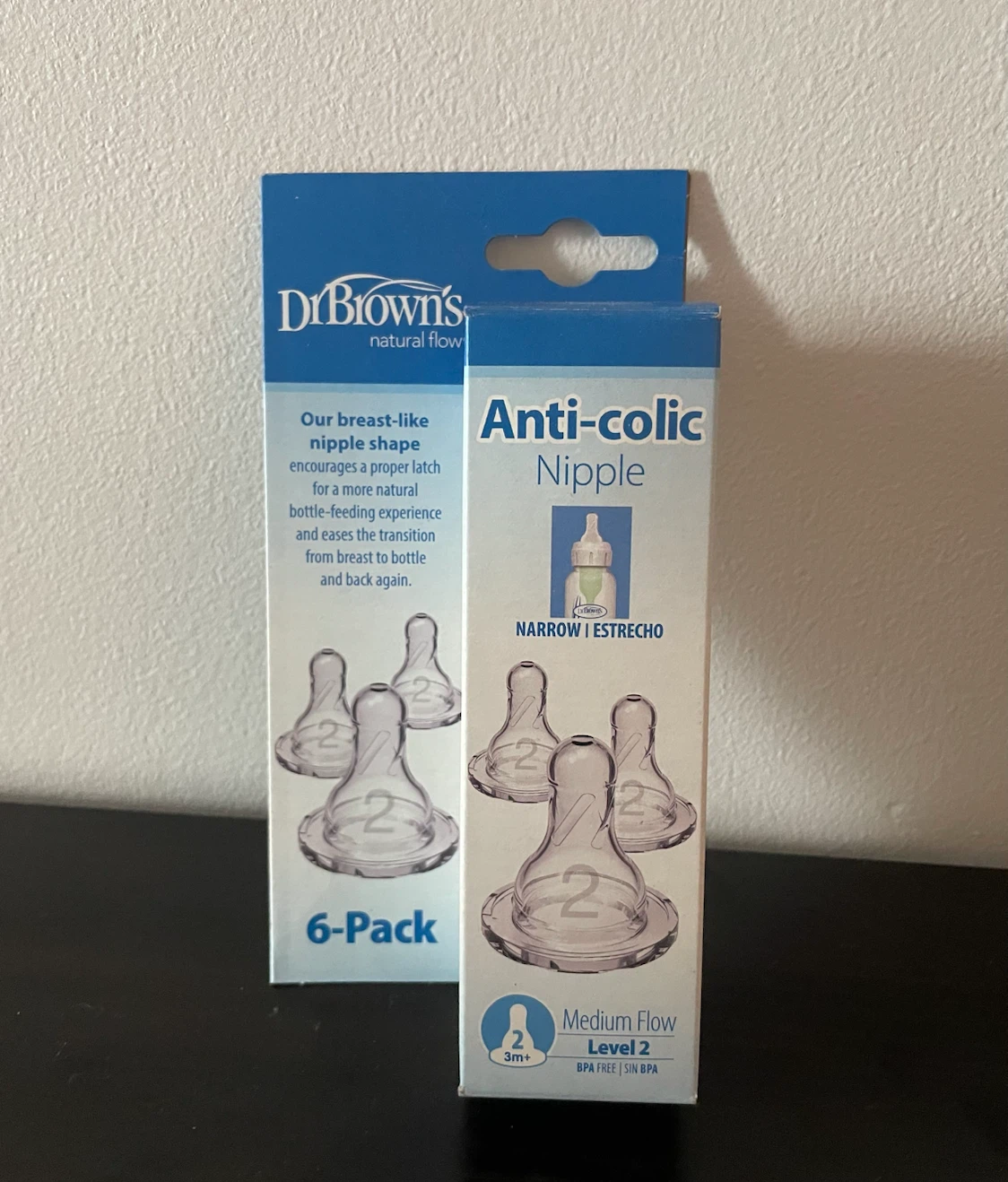 Dr. Brown's Anti-Colic Level 2 Medium Flow Nipples (6-Pack)