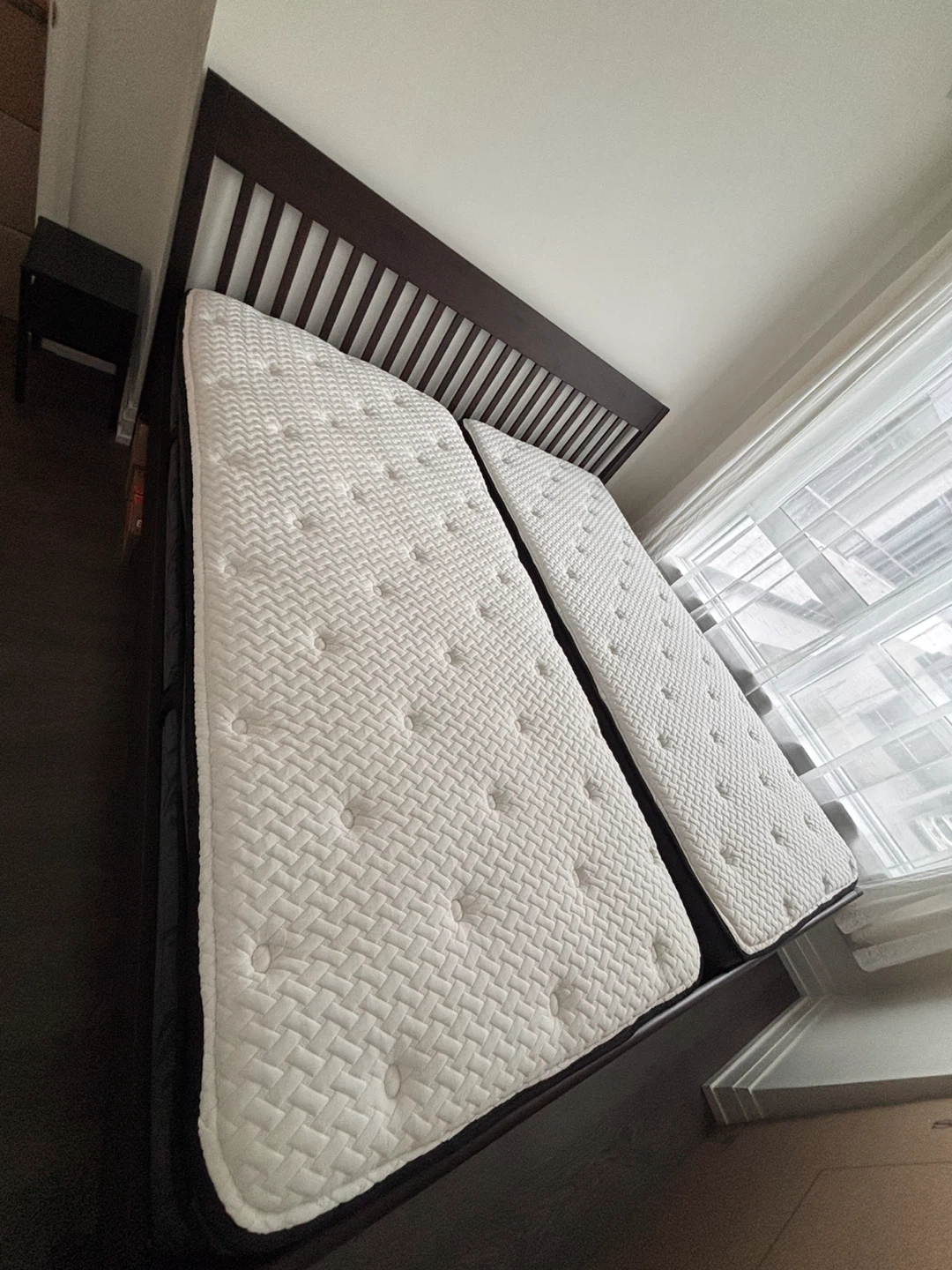 DISASSEMBLED Ikea king size bed frame IDANÄS
