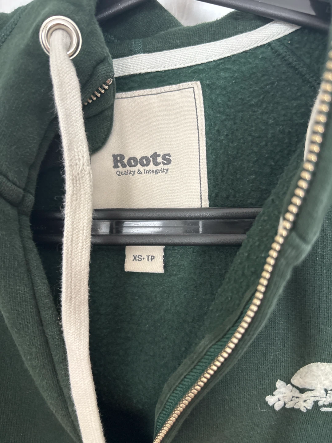 Roots Zip-Up Hoodie - Forest Green - XS - photo 2