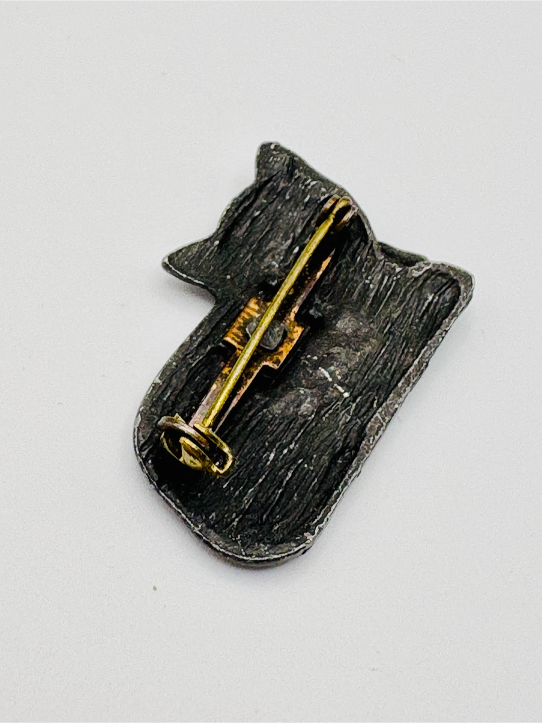 Pewter Cat Brooch with Bow Tie - photo 4