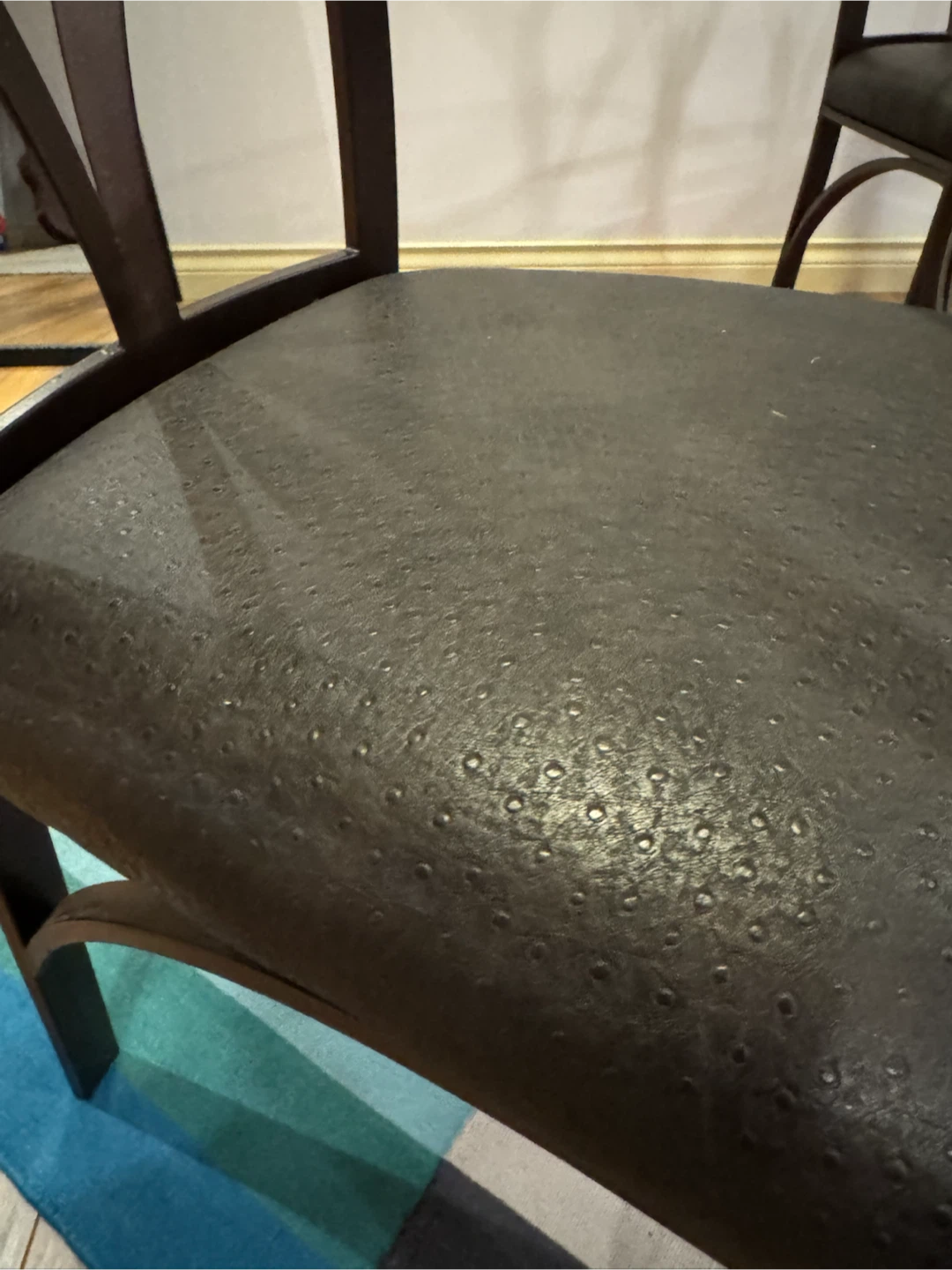 Round,Glass table, with 4 Dark Brown Dining Chair - photo 2
