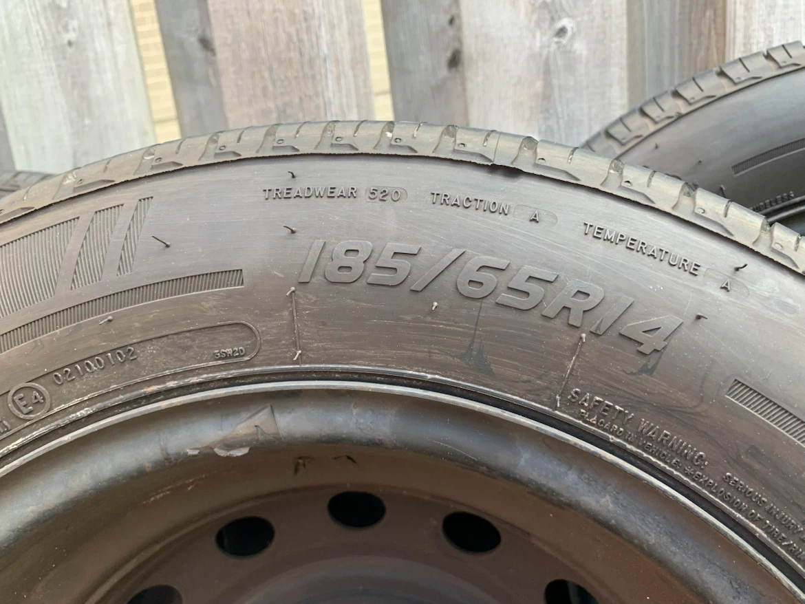 Set of 4 Road Tour 455 Tires, Rims and Hubcaps